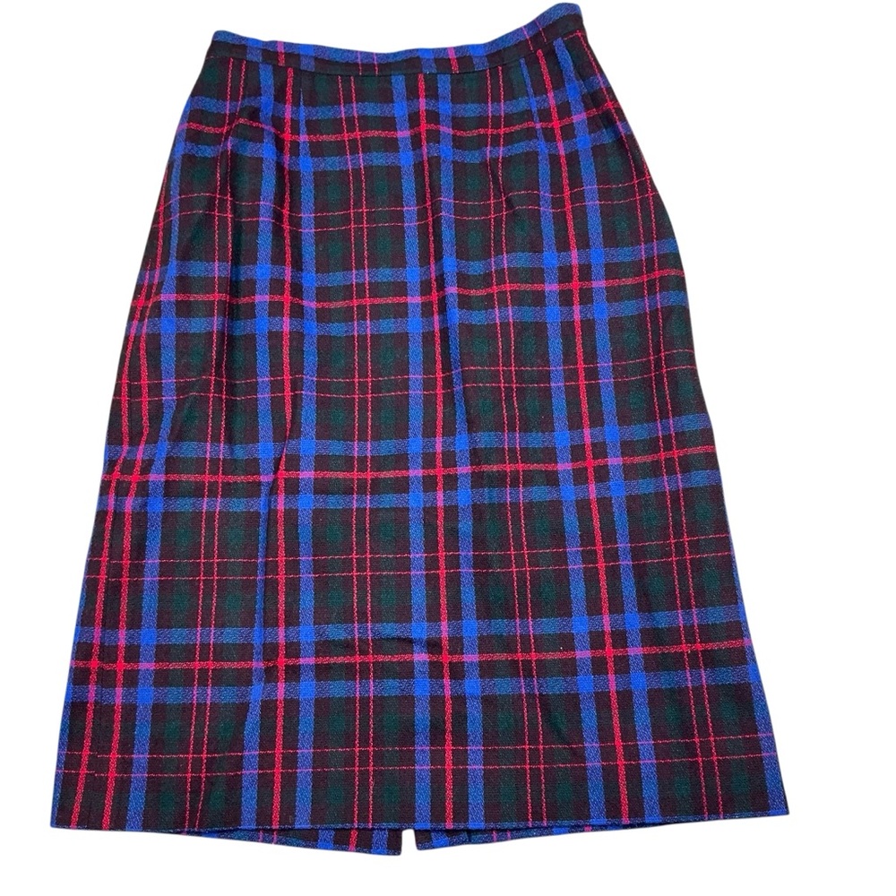 Vintage 1960s Beeline plaid pencil skirt USA made women’s XS/S